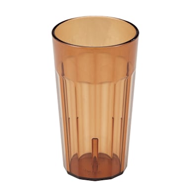 Cambro NT12153 Newport Amber 12.6 Oz. Fluted Tumbler - Dozen