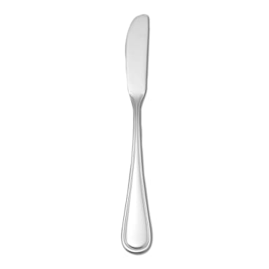 1880 Hospitality T015KSBF New Rim S/S Flat Handle Butter Knife - Dozen