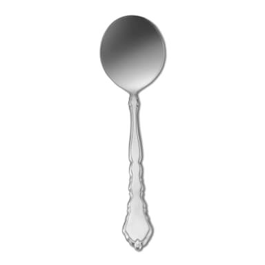 1880 Hospitality 2599SBLF Satinique S/S 5.75" Bouillon Spoon - Dozen