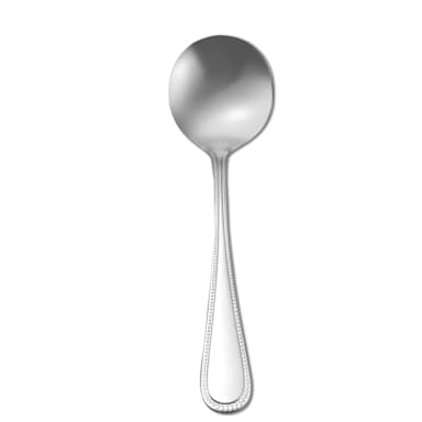 1880 Hospitality T163SBLF Pearl S/S Round Bowl Soup Spoon - Dozen