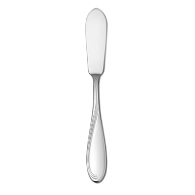 1880 Hospitality 2201KBFF Scroll S/S Flat Handle Butter Knife - Dozen