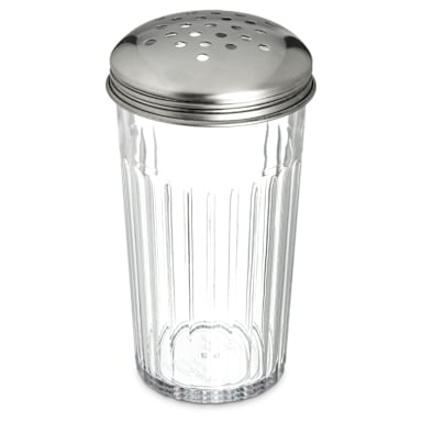 Carlisle 331907 12 Oz. Clear Cheese Shaker with S/S Top