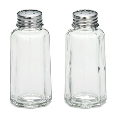 TableCraft 157S&P Glass 2 Oz. Salt & Pepper Shakers - Dozen