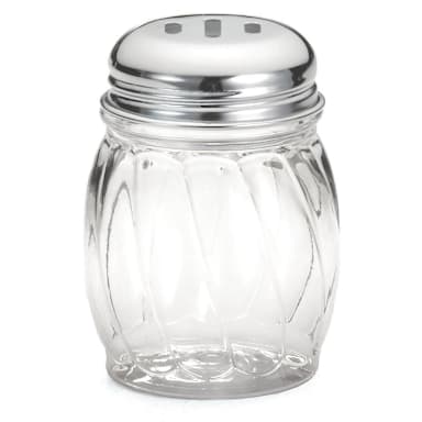 TableCraft P260SL 6 Oz. Swirl Shaker with Slotted Chrome Plated Top