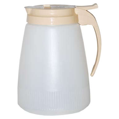 Traex 4748-18 Polyethylene 48 Ounce Syrup Server with Almond Lid