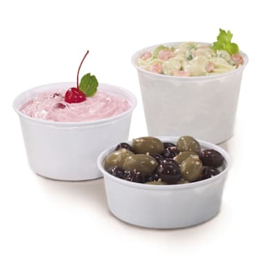 Fabri-Kal 9500401 Kal-Tainer 8 Ounce Squat White Container