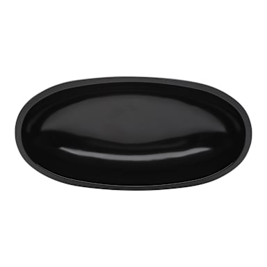 Elite Global Solutions M157OV-B Belize 3 Qt. Black Long Oval Bowl