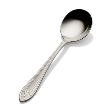 Bon Chef S1401 Viva 18/8 Stainless Steel Bouillon Spoon - Dozen