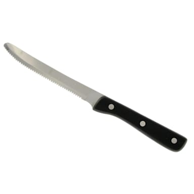 Walco WL980528 5" Steak Knife with Black Handle - Dozen