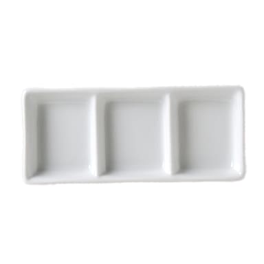 Vertex® China AV-D3 Ventana 3-Compartment Sauce Dish