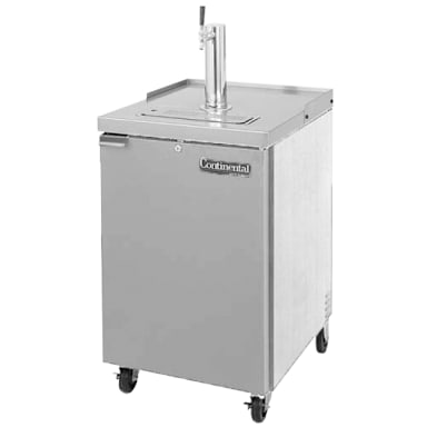 Continental KC24-SS S/S 8 Cu Ft Single Keg Draft Beer Cooler w/ Lock