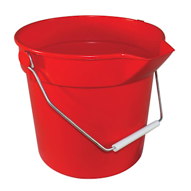Hospeco Brands Group 10 Qt. Red Deluxe Heavy-Duty Bucket