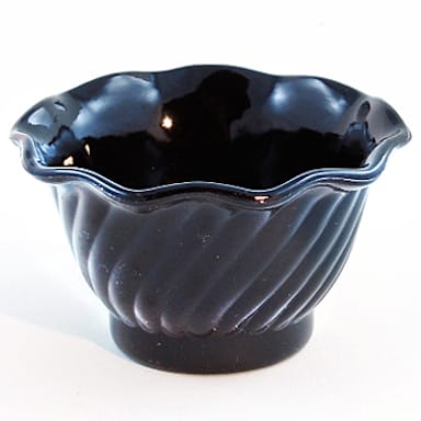 Gessner 0345 BLACK SAN Plastic Swirl 5 Oz. Dessert Bowl