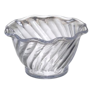 Gessner 0345 CLEAR SAN Plastic Swirl 5 Oz. Dessert Bowl