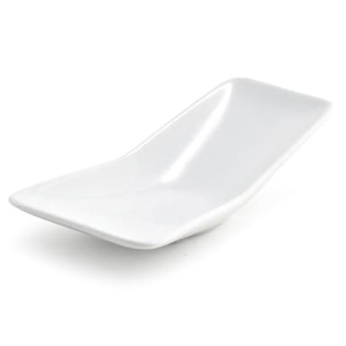 FOH FSP004WHP23 Porcelain 5.75" Double Tasting Spoon