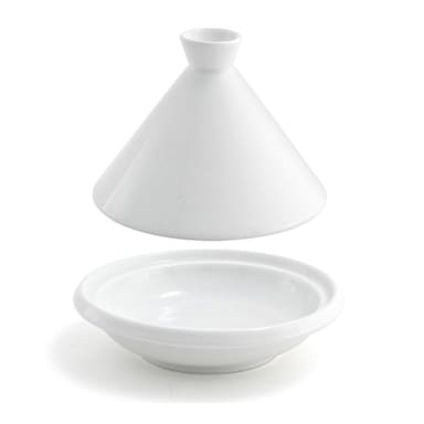 FOH STN001WHP20 White 10 Ounce Tagine - 2 / CS