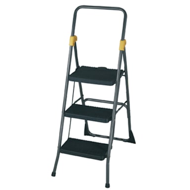 Darling Foodservice Steel 300Lb Capacity 3 Step Ladder