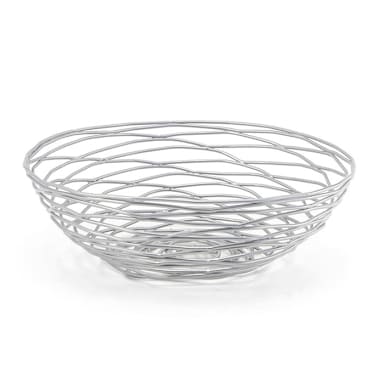 FOH BBK013BCI22 Patina Wireware 8" Silver Basket - 6 / CS