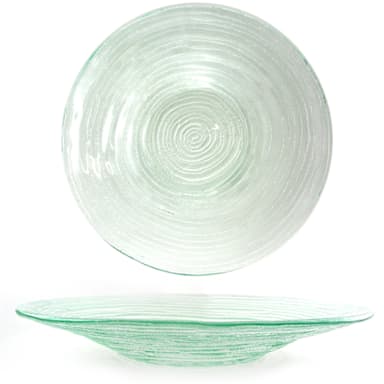 Turgla 04-316-35CLR Clear 58 Oz. Bowl with Spiral Pattern