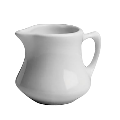 Hall China 1930AWHA White 2.5 Oz Empire Creamer with Handle