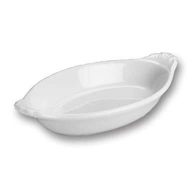 HallĀ® China 526-WH White 4.5 Oz. Oval Welsh Rarebit Dish