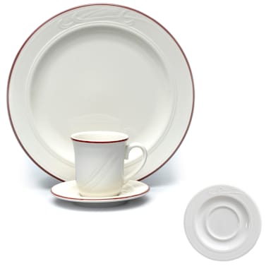 Homer Laughlin 6151613 Lydia Maroon 5.5" Saucer