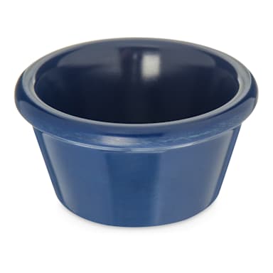 Carlisle S85260 Cobalt Blue Smooth 2 Oz. Melamine Ramekin - Dozen