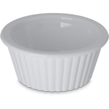 Carlisle 84302 1 Oz. White Fluted Ramekin - Dozen