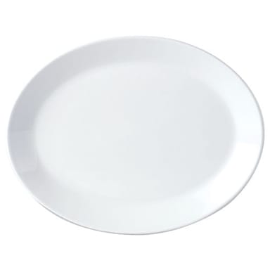 Steelite 11010142 Simplicity White 12" Oval Coupe Platter