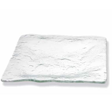 FOH DSP012CLG21 Arctic 10" Square Clear Glass Plate - 4 / CS