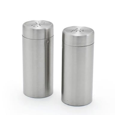 FOH TSP012BSS22 Stainless 3" Salt & Pepper Shakers - 6 / CS
