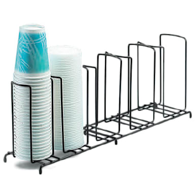 Cal-Mil 1233" Black Wire Frame 5 Slot Cup / Lid Organizer