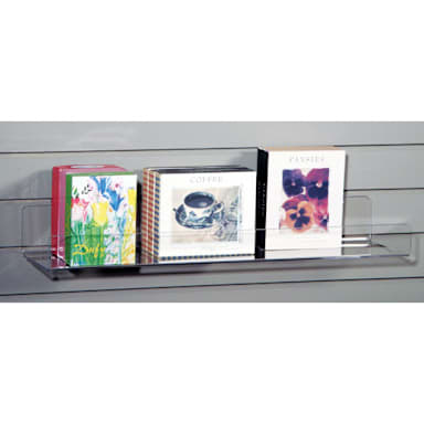 Clear Solutions 8043SW Acrylic 36" Shelf with Lip for Slatwall