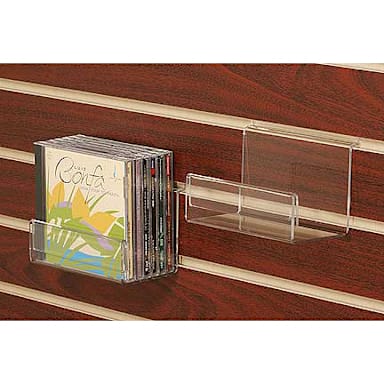 Clear Solutions 8085 Acrylic Shelf with Sign Holder for Slatwall