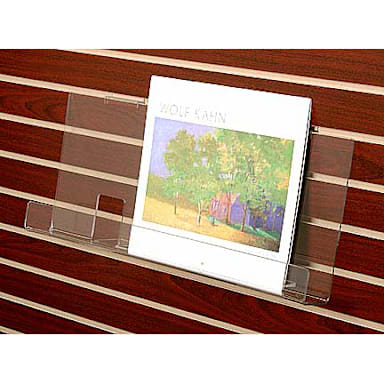 Clear Solutions 8122 Acrylic 18" Book Shelf with Lip for Slatwall