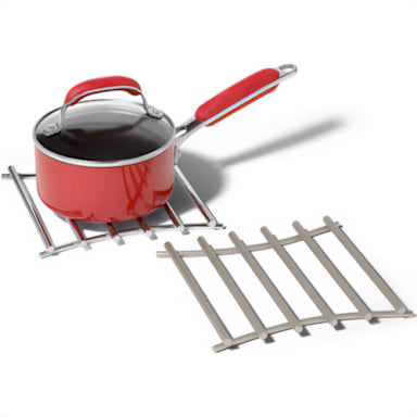 Darling Foodservice Euro Satin Nickel Square Trivet