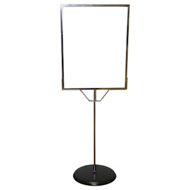 Shaw & Slavsky RBFS-2228C Chrome 22" x 28" Floor Stand Sign Holder