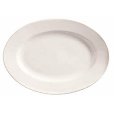 Libbey - Formerly World Tableware 840-520R-15 Porcelana 15.5" Wide Rim Platter - 6 / CS