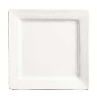 Libbey - Formerly World Tableware SL-9 Slate Bright White 9" Square Plate