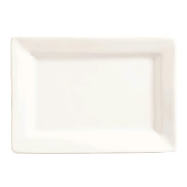 Libbey - Formerly World Tableware SL-20 Slate White 8" x 6" Rectangular Plate