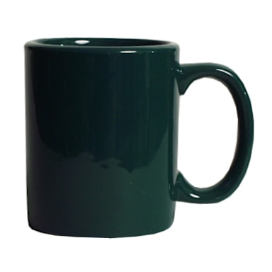 Tuxton BGM-1202 12 Oz. Hunter Green C-Handle Mug