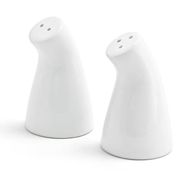 FOH TSP010WHP23 Leaning 2 Ounce Salt & Pepper Shakers