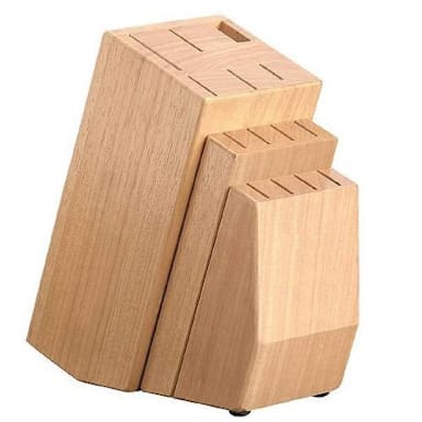 Darling Foodservice Diamant Style 14 Slot Rubberwood Knife Block