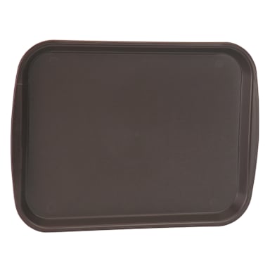 Traex 1014-01 Brown Plastic 10 x 14 Fast Food Tray - Dozen