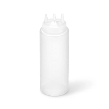 Traex 3332-13 Clr 32 Ounce Wide Mouth Tri-Tip Squeeze Dispenser