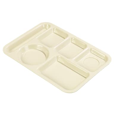 Carlisle P61425 Left-Handed 6-Compartment Tan Tray