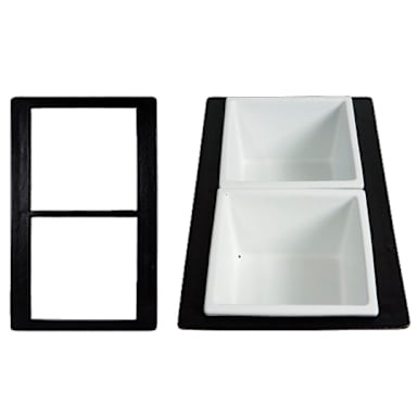 Bugambilia T0B2BB Single Tile System w/ 2 Square Openings, Black