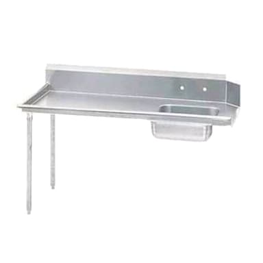Standard Series 10ft. Left Side Straight-Soil Dish Table, DTS-S70-120L