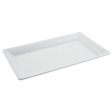Bon Chef 5058 WHITE Sandstone 11-7/8 x 21-13/16" Display Pan