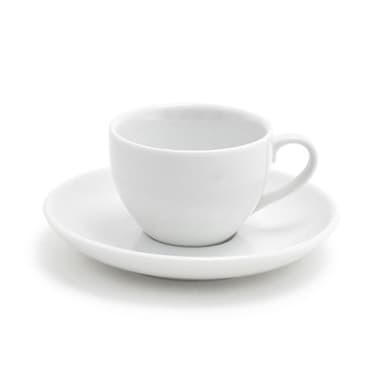 FOH DCS043WHP22 Seattle White 2.5 Ounce Cup and Saucer - 6 / CS